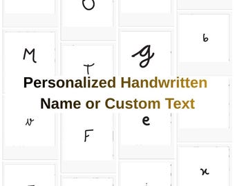 Personalized Handwritten Name Custom Text Gift Hand Unique Lettering Design