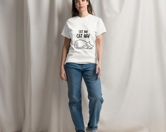 Cat Nip Nap T-Shirt, Funny Sleepy Cat Lover Tee