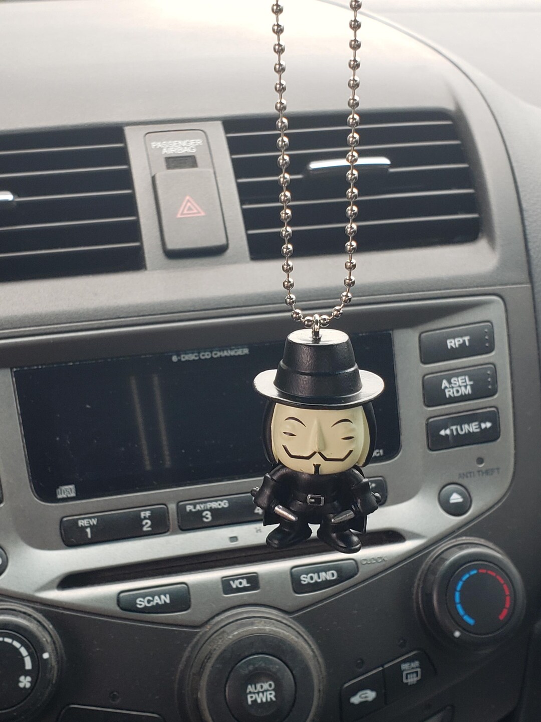 V for Vendetta Handmade Rearview Mirror Hanging Ornament Horror Decor ...
