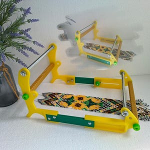 Adjustable Bead Loom for Jewelry Making–PLA Plastic - Metal | Czech Seed Bead Weaving Loom| Portable Beading Frame for Bracelets & Necklaces