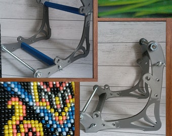 Machine 4 tailles en 1 pour fabriquer des perles, tisser des gerdans, des bracelets, des tableaux, travailler sur un métier à tisser, machine en plastique pour fabriquer des perles