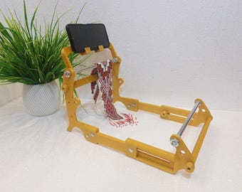 Bead Loom with Phone Holder, Adjustable Weaving Loom, Jewelry Making Tool