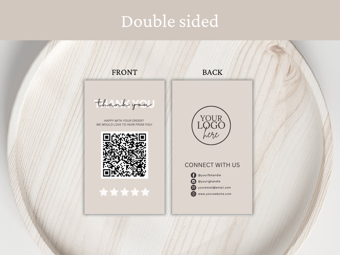 Editable Google Review Card Template, Leave a Review QR Code Sign, Etsy ...