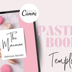 Digital Dessert Recipe Book & Ebook Template /Book editable and customizable pages / Digital book for Baker and Pastry / Editable Recipes
