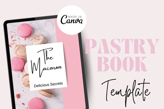 Digital Dessert Recipe Book & Ebook Template /Book editable and customizable pages / Digital book for Baker and Pastry / Editable Recipes
