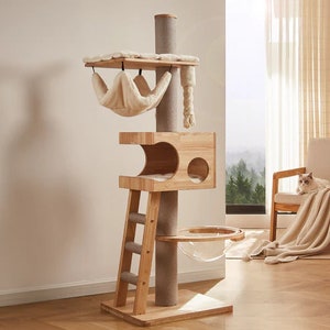 Mini wood Home Cat Tree