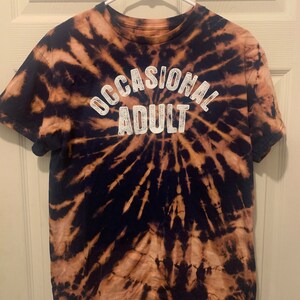 Reverse Tie-dye Tee "occasional Adult" - Etsy
