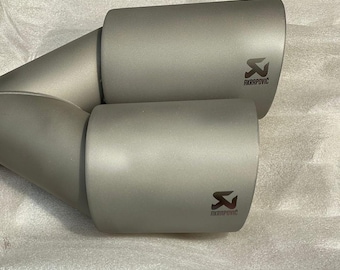 Twin matte silver premium exhaust universal tip VW Golf R Performance pure tip gti 57mm 89mm