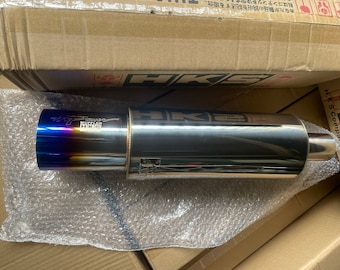 HKS Jasma Titanium 2&quot; in 4” HI-Power Bass stainless steel universal straight flow muffler exhaust universal