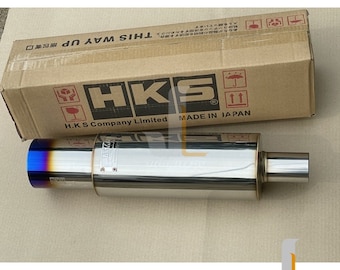 HKS JASMA JDM Titanium 2&quot; out 3.5&quot; Hi-Power deep bass straight flow modify sport muffler after market car exhaust