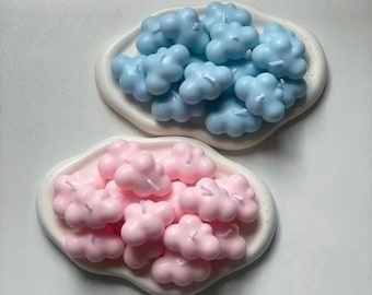 Set of 4 cloud candle/ scented cloud Shape candle / handmade cute candle/ colourful cloud candles/ children room decor candle/