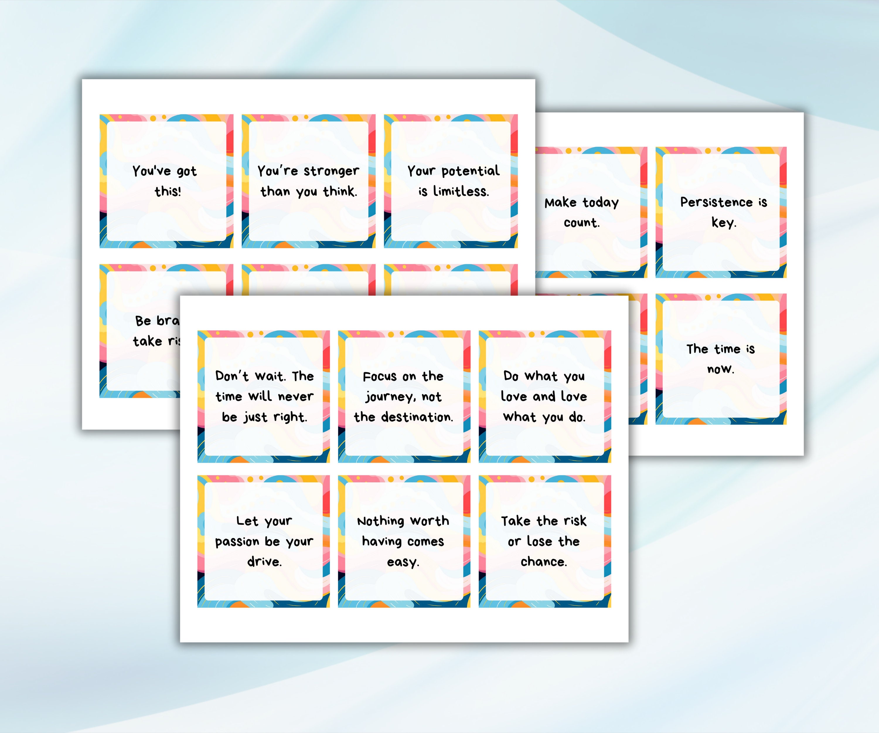 Inspiration Cards, Motivational Cards, Printable Cards, Printable ...
