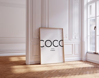 COCO Paris Fashion-print | Neutrale slaapzaaldecoratie (digitale download)