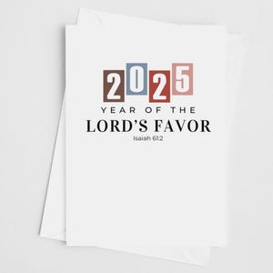 Christliche Grußkarte, Jahr der Gunst des Herrn 2025, Geschenk für Sie, 10 Stück, 30 Stück, 50 Stück, religiöse Grußkarte, Grußkartenset