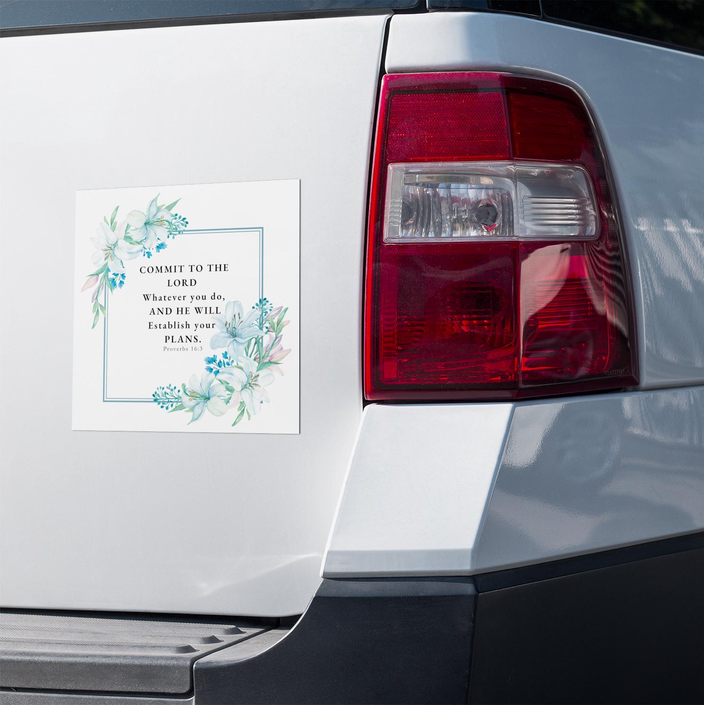 Devotion Sticker Christian Stickers, Commit Your Plans to the Lord, Proverbs 16:3 ...