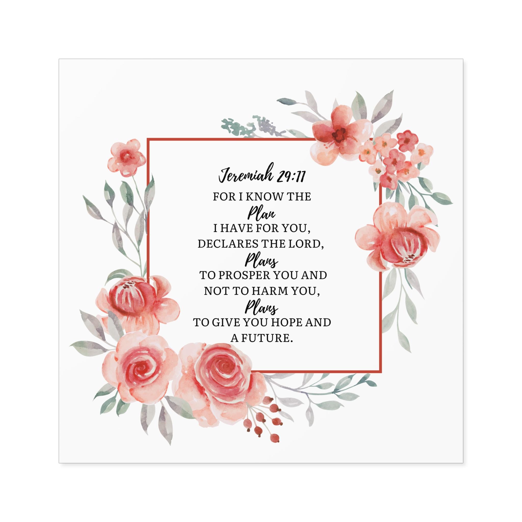 Devotion Sticker Christian Stickers, I Know the Plans I Have for You, Bible Verse ...