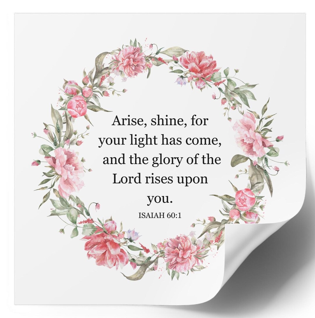 Christian Stickers, Arise and Shine, Devotional Journal Sticker ...