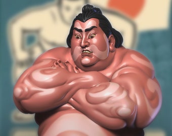 Sumo Wrestler 3d STL file