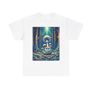 Mycology in the Wild Unisex Tee - Forest Mushroom Art Shirt, Nature Lover Gift, Botanical Graphic Tee, Organic Cotton Top, Outdoor Adventure