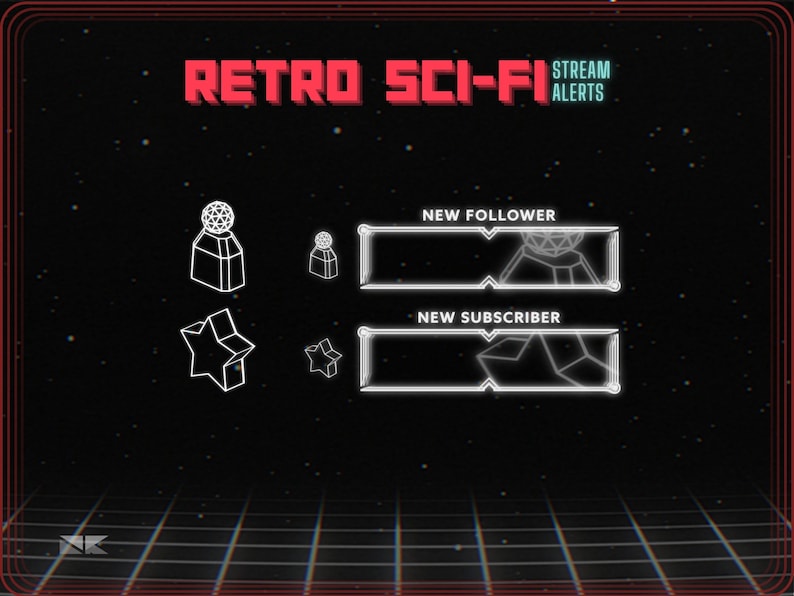 Retro Sci-fi Stream Alerts - Futuristic, Retro, Synthwave Style ...