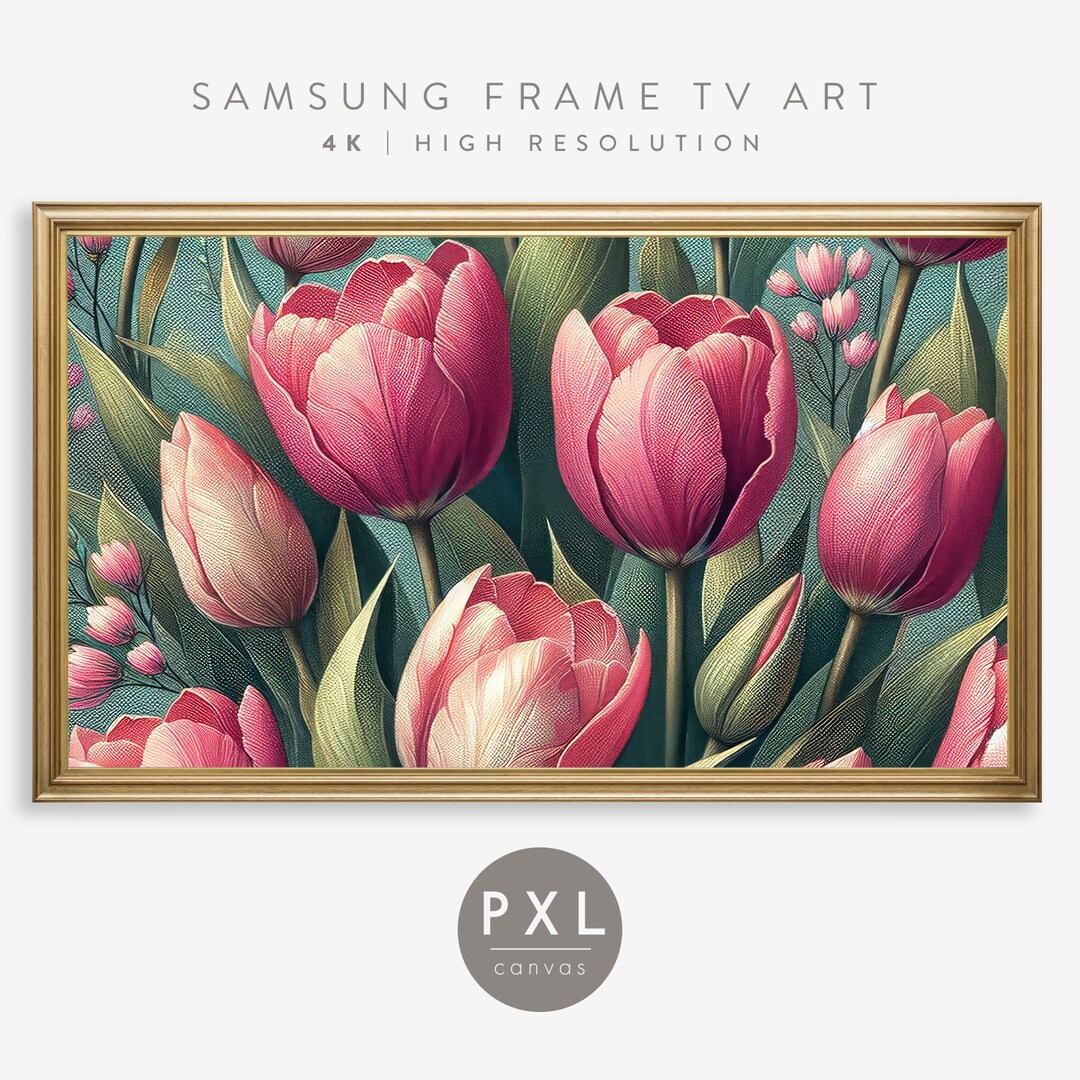 Samsung Frame Tv Art Tulips Frame Tv Art Spring Flowers Floral