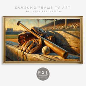 Samsung Frame TV Art MLB Baseball | Frame Tv Art Baseball | Frame TV Art | Oil Painting | Spring Training | Baseball | Vintage Baseball