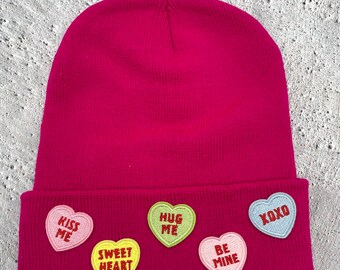 Valentine Conversation Heart Beanie