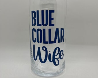 20oz. Beer Can Glass - Blue Collar