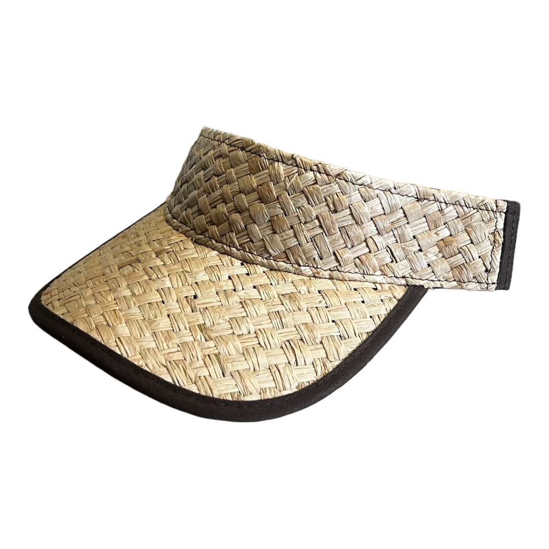 Hawaiian Style Lauhala Visor With Flower - Etsy display picture 3