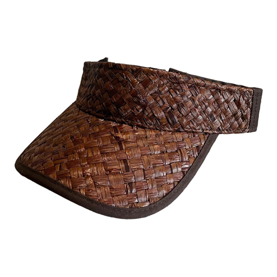 Hawaiian Style Lauhala Visor With Flower - Etsy