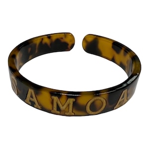 SAMOA Carved Faux Turtle Shell Bracelet - Small Wrist Size