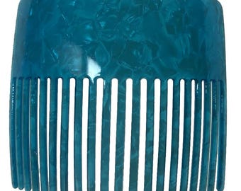 Pettine in finta tartaruga hawaiana samoana - Semplice - BLU