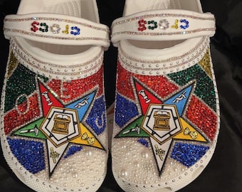 OES Custom Crocs met zilveren rand