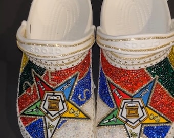 OES aangepaste Crocs gouden rand
