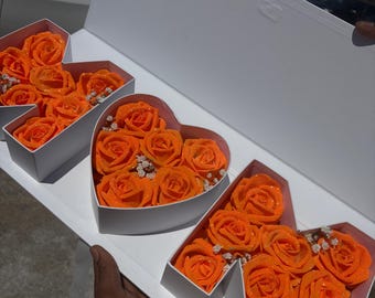 Mother’s Day Gift for Mom, Glitter Rose Box, Artificial Rose Arrangement, MOM Letter Box, Custom Color Roses, Forever Flowers Gift for Her