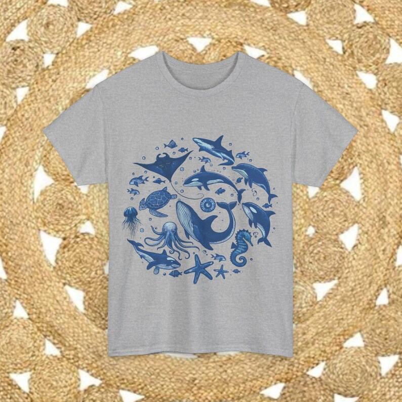 Ocean Life Unisex Tee, Marine Animals Tshirt, Sea Creatures Shirt