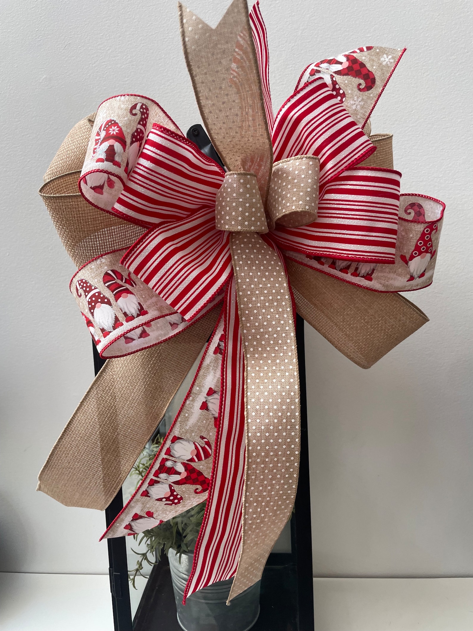 Bow for Front Door Lantern, Front Door Wreath Bow, Front Door Decor ...