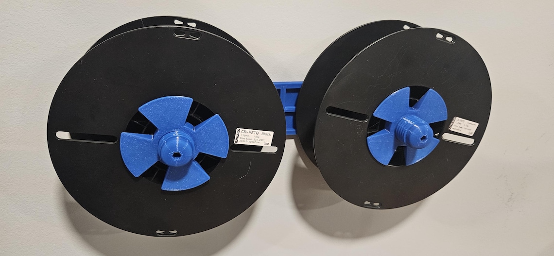 3D-printed 3D printer hand or screwgun powered filament spool rewinder