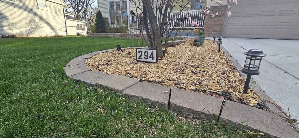 3D-printed custom outdoor illuminated 12V LED landscape address sign