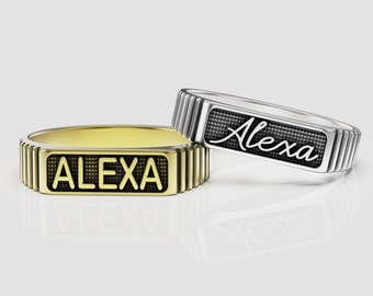 Personalisierte Name Ring.Sterling Silber