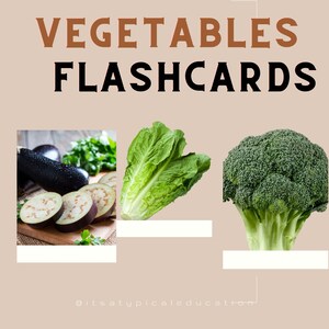 Légumes - 24 fiches modifiables - École maternelle - Fiches éducatives - Fiches PDF - Fiches prêtes à imprimer - ABA - Vb Mapp - ABA