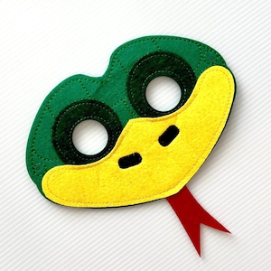 Handmade Felt Masks for Kids – Halloween Costume, Dress Up, Pretend Role Play, Birthday Party Favors, Toddler Costume Accessories- Snake