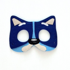 Handmade Felt Masks for Kids – Halloween Costume, Dress Up, Pretend Role Play, Birthday Party Favors, Costume Accessories- Puppy Dog Bluey
