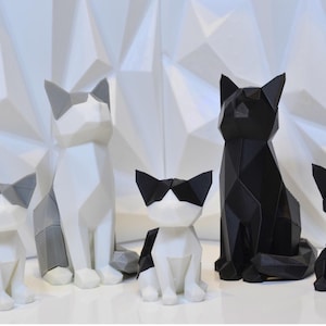 Customizable Cat Puzzle – 3D Printed Magnetic Kitten Toy | Low Poly Decor, Unique Gift for Cat Lovers, Cute Animal Art Display