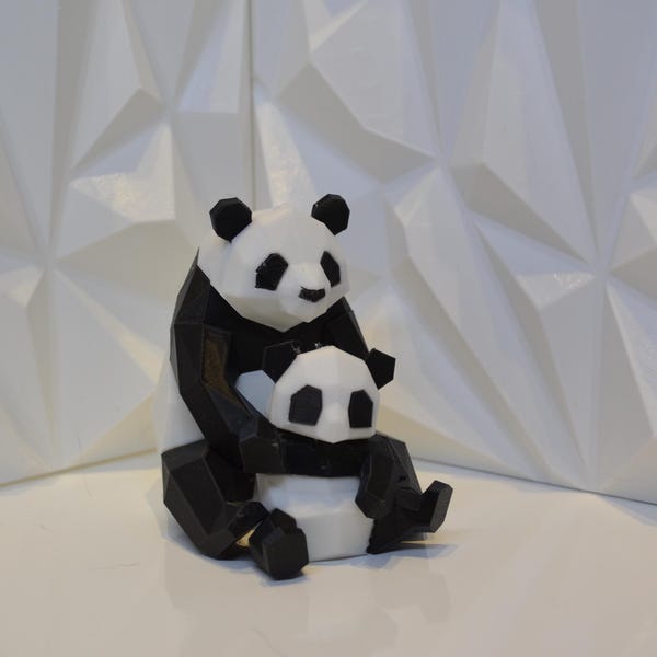 Magnetic Panda Puzzle: 3D Printed PLA Animal Sculpture