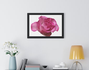 Impresión fotográfica de rosas: arte floral moderno para pared, marco ecológico