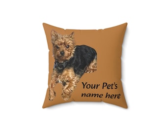 Custom Pet Photo Pillow, Personalized Dog Cat Cushion