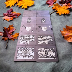 ギフト カード ホルダー レーザー カット ファイル、ギフト カード SVG、クリスマス カード、誕生日カード、DIY、DXF、ギフト レーザー、Xtool、Glowforge、デジタル ダウンロード