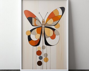 Abstract Butterfly Art Print | Home Decor | Digital Print | Digital Download | Abstract | Butterfly | Printable Art