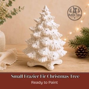 Frazier Fir Ceramic Christmas Tree, Ready to Paint Bisque Nowell's Mold